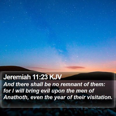 Jeremiah 11:23 KJV Bible Verse Image
