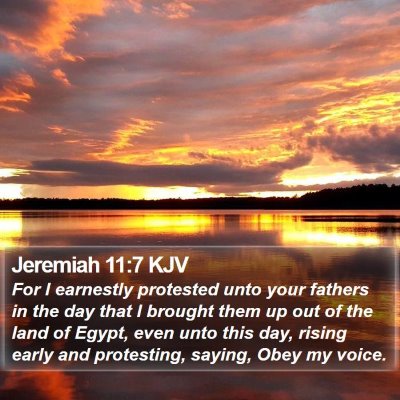 Jeremiah 11:7 KJV Bible Verse Image