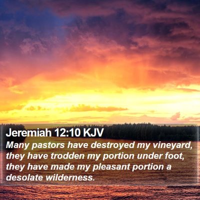 Jeremiah 12:10 KJV Bible Verse Image