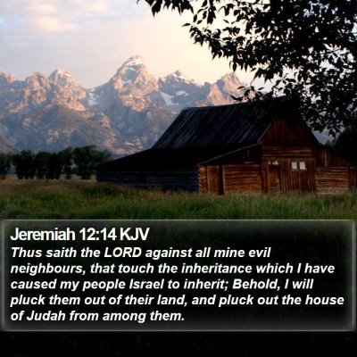 Jeremiah 12:14 KJV Bible Verse Image