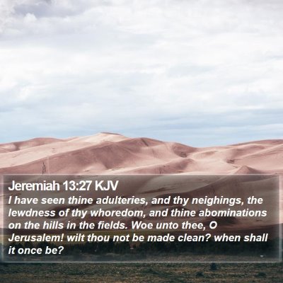Jeremiah 13:27 KJV Bible Verse Image