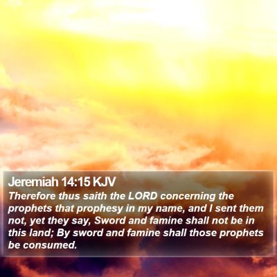 Jeremiah 14:15 KJV Bible Verse Image