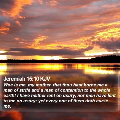 Jeremiah 15:10 KJV Bible Verse Image