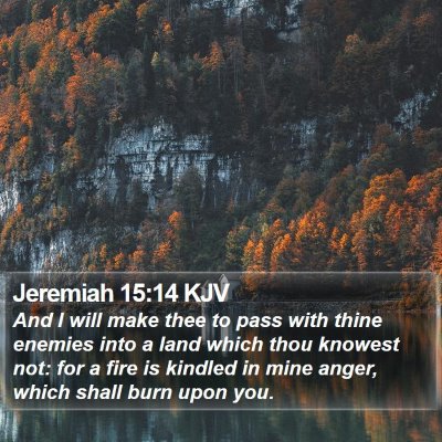 Jeremiah 15:14 KJV Bible Verse Image
