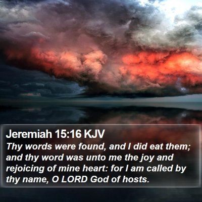 Jeremiah 15:16 KJV Bible Verse Image