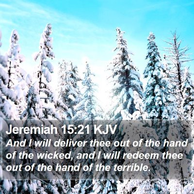 Jeremiah 15:21 KJV Bible Verse Image