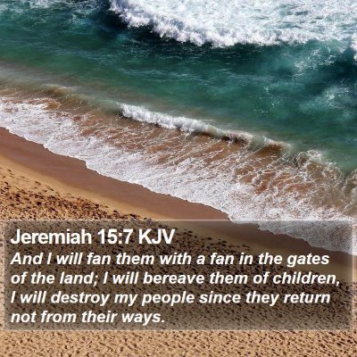 Jeremiah 15:7 KJV Bible Verse Image