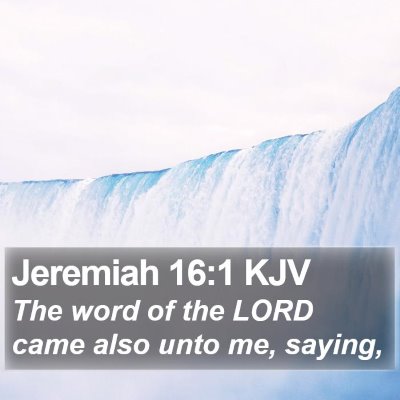 Jeremiah 16:1 KJV Bible Verse Image
