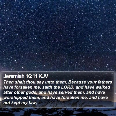 Jeremiah 16:11 KJV Bible Verse Image