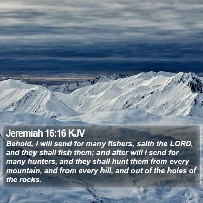 Jeremiah 16:16 KJV Bible Verse Image