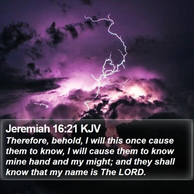 Jeremiah 16:21 KJV Bible Verse Image