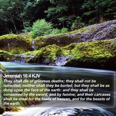 Jeremiah 16:4 KJV Bible Verse Image