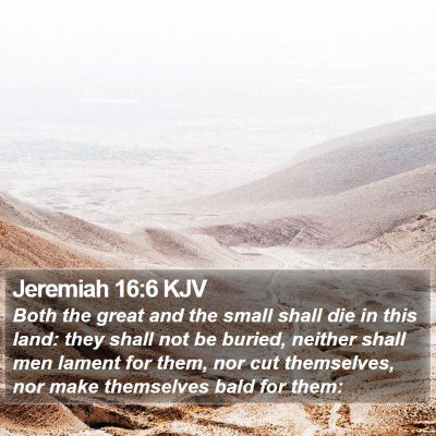 Jeremiah 16:6 KJV Bible Verse Image