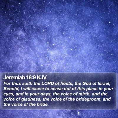 Jeremiah 16:9 KJV Bible Verse Image