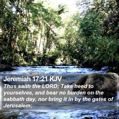 Jeremiah 17:21 KJV Bible Verse Image