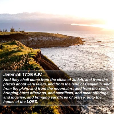 Jeremiah 17:26 KJV Bible Verse Image