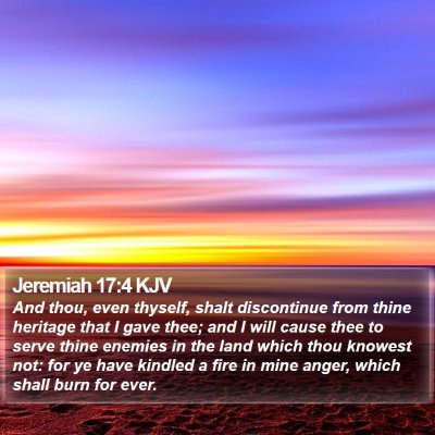 Jeremiah 17:4 KJV Bible Verse Image