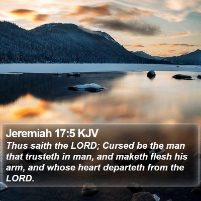 Jeremiah 17:5 KJV Bible Verse Image