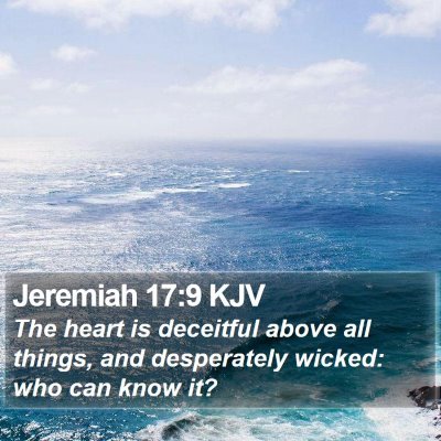 Jeremiah 17:9 KJV Bible Verse Image