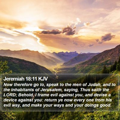 Jeremiah 18:11 KJV Bible Verse Image