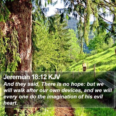 Jeremiah 18:12 KJV Bible Verse Image