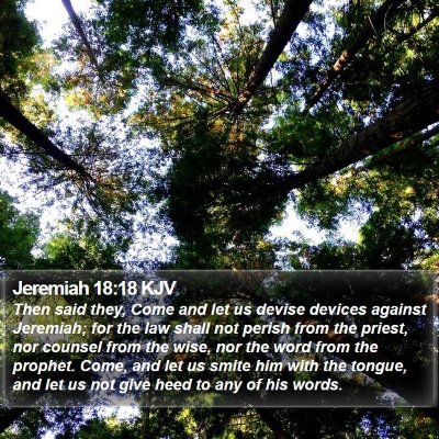 Jeremiah 18:18 KJV Bible Verse Image