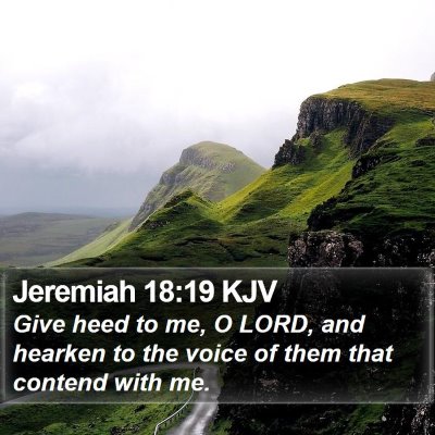 Jeremiah 18:19 KJV Bible Verse Image