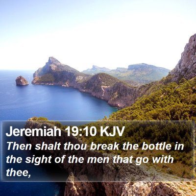Jeremiah 19:10 KJV Bible Verse Image