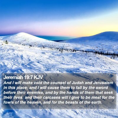 Jeremiah 19:7 KJV Bible Verse Image