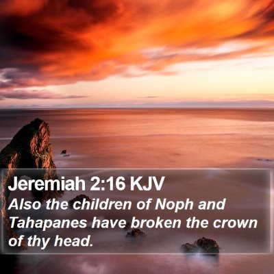 Jeremiah 2:16 KJV Bible Verse Image