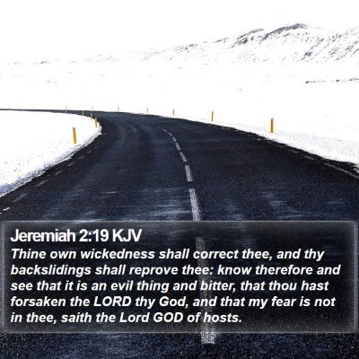 Jeremiah 2:19 KJV Bible Verse Image