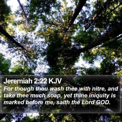 Jeremiah 2:22 KJV Bible Verse Image