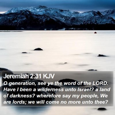 Jeremiah 2:31 KJV Bible Verse Image