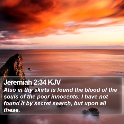 Jeremiah 2:34 KJV Bible Verse Image