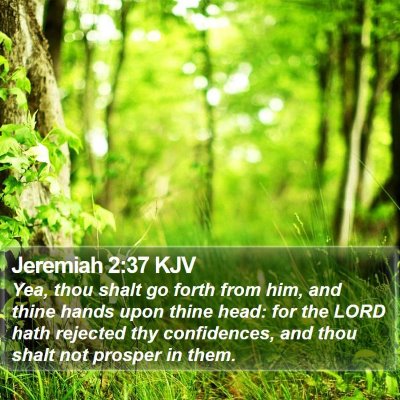 Jeremiah 2:37 KJV Bible Verse Image