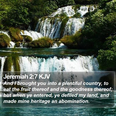 Jeremiah 2:7 KJV Bible Verse Image
