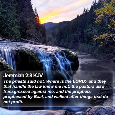 Jeremiah 2:8 KJV Bible Verse Image