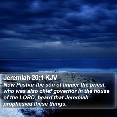 Jeremiah 20:1 KJV Bible Verse Image