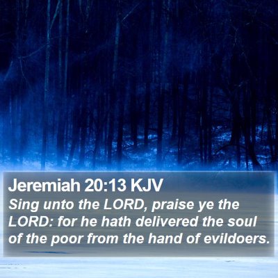 Jeremiah 20:13 KJV Bible Verse Image