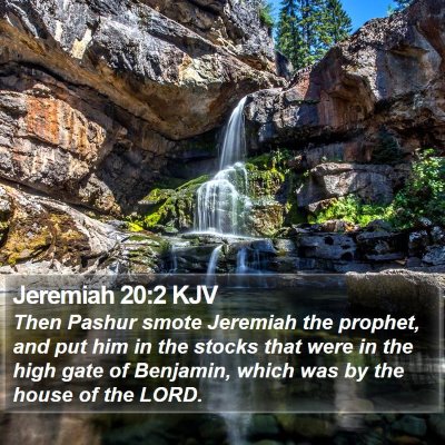 Jeremiah 20:2 KJV Bible Verse Image