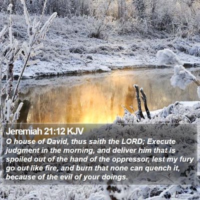 Jeremiah 21:12 KJV Bible Verse Image
