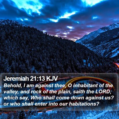 Jeremiah 21:13 KJV Bible Verse Image