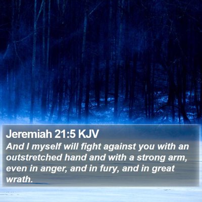 Jeremiah 21:5 KJV Bible Verse Image