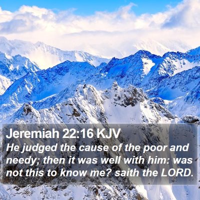 Jeremiah 22:16 KJV Bible Verse Image