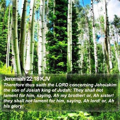 Jeremiah 22:18 KJV Bible Verse Image