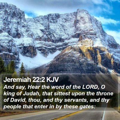 Jeremiah 22:2 KJV Bible Verse Image