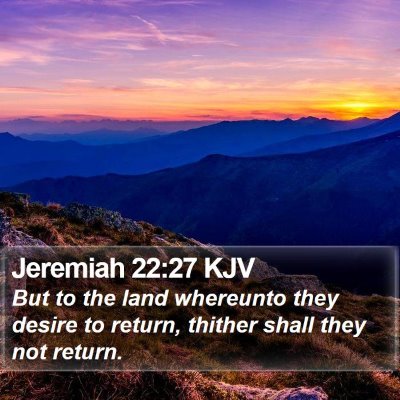 Jeremiah 22:27 KJV Bible Verse Image