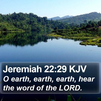 Jeremiah 22:29 KJV Bible Verse Image
