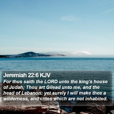 Jeremiah 22:6 KJV Bible Verse Image