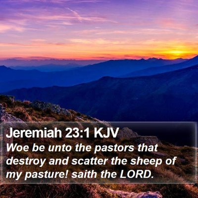 Jeremiah 23:1 KJV Bible Verse Image